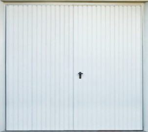 Dvoukřídlá NEZATEPLENÁ garážová vrata, vnější rozměr rámu šířka 2500 mm