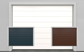 Sekční garážová vrata DIY ve standardních barvách šířky 2375 mm