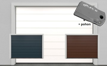 Sekční garážová vrata DIY S POHONEM do šířky 3000 mm - standardní barvy