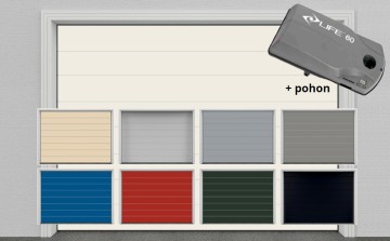 Sekční garážová vrata DIY S POHONEM do šířky 3500 mm - nestandardní barva